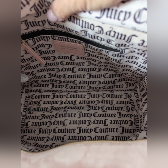 Juicy Couture Dusty Blush Pink Velour LARGE Big Spender Tote Bag/Purse - Picture 8 of 16